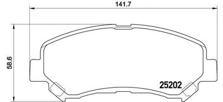 Комплект гальмівних колодок з 4 шт. дисків BREMBO P79028 (фото 1)