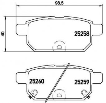 Комплект гальмівних колодок - дискові BREMBO P79029 (фото 1)