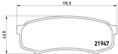 Комплект гальмівних колодок з 4 шт. дисків BREMBO P83024 (фото 1)