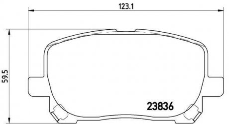 Комплект гальмівних колодок з 4 шт. дисків BREMBO P83061 (фото 1)