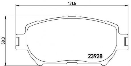 Комплект гальмівних колодок з 4 шт. дисків BREMBO P83062