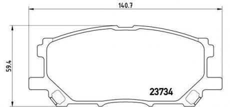 Комплект гальмівних колодок з 4 шт. дисків BREMBO P83067 (фото 1)