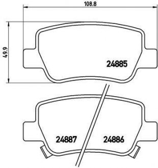 Комплект гальмівних колодок з 4 шт. дисків BREMBO P83112