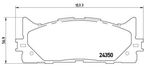 Комплект гальмівних колодок з 4 шт. дисків BREMBO P83117 (фото 1)