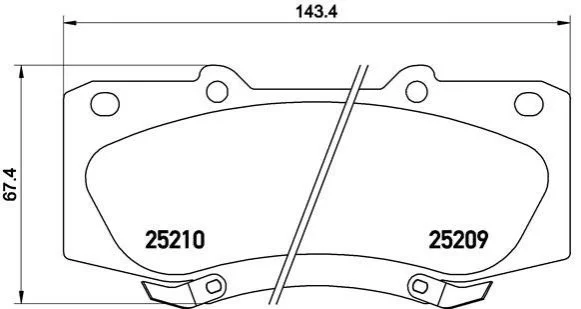 Комплект гальмівних колодок з 4 шт. дисків BREMBO P83140 (фото 1)