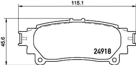 Комплект гальмівних колодок з 4 шт. дисків BREMBO P83152 (фото 1)