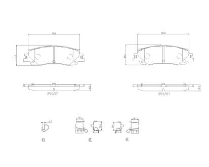Колодки гальмівні дискові (комплект 4 шт) BREMBO P83192