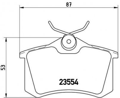 Комплект гальмівних колодок з 4 шт. дисків BREMBO P85020 (фото 1)