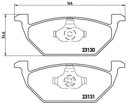 Комплект гальмівних колодок з 4 шт. дисків BREMBO P85041 (фото 1)