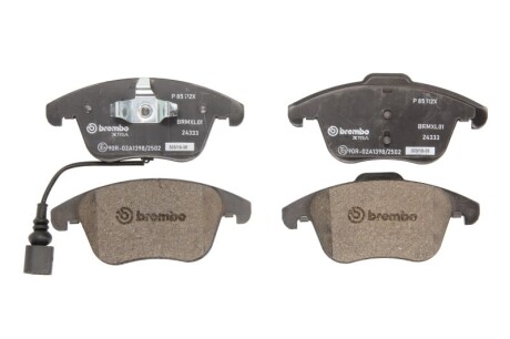 Комплект гальмівних колодок з 4 шт. дисків BREMBO P85112X