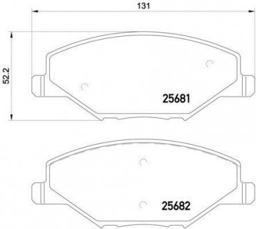 Комплект гальмівних колодок з 4 шт. дисків BREMBO P85121 (фото 1)