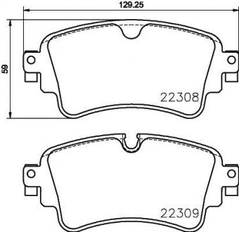 Комплект гальмівних колодок з 4 шт. дисків BREMBO P85154 (фото 1)