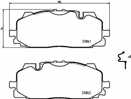 Гальмівні колодки BREMBO P85165