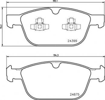 Комплект гальмівних колодок з 4 шт. дисків BREMBO P86023