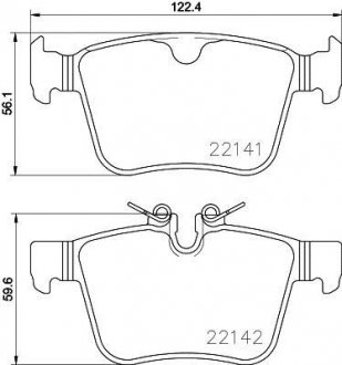 Комплект гальмівних колодок з 4 шт. дисків BREMBO P86029 (фото 1)