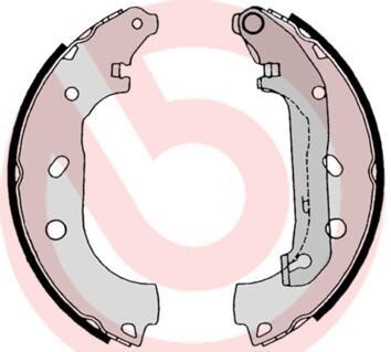 Колодки гальмівні барабанні (комплект 4 шт) BREMBO S24539