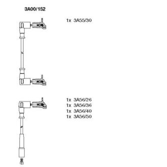 Комплект проводів високої напруги BREMI 3A00152