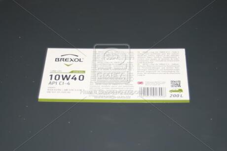 Масло моторн. 10W40 CI-4 DIESEL Long Life (Бочка 200л) Brexol 48391051017