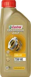 Олива трансміс. Castrol TRANSMAX AXLE LONG LIFE 75W-140 (Каністра 1л) CASTROL 15F153