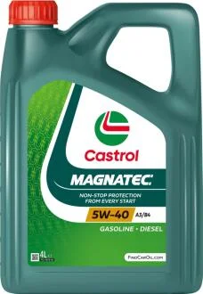Олива моторна 5W-40 MAGNATEC API SN/CF, ACEA A3/B4, 4л, синт. CASTROL 15F64A