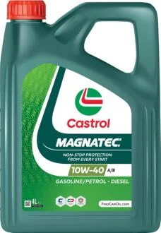 Олива моторна 10W-40 MAGNATEC API SP, ACEA A/B, VW 501 01/505 00, 4л, н/синт. CASTROL 15F7CE