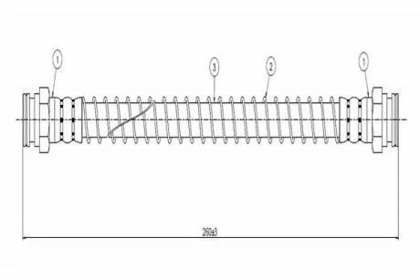 Шланг тормозной задний Peugeot 306 (94-01) (C800 483B) CAVO C800483B