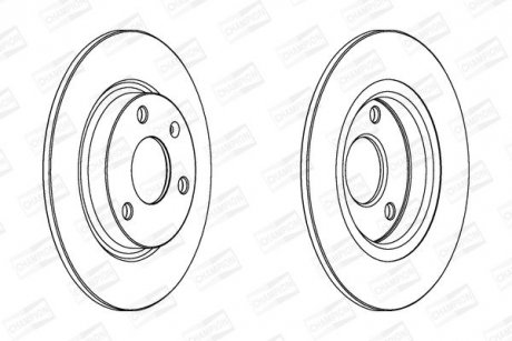 Диск тормозной передний (цена за 2шт.) Citroen, Peugeot CHAMPION 561359CH
