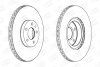 Диск тормозной передний (кртано 2) Fiat Doblo (07-) CHAMPION 561520CH (фото 2)