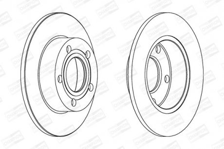 Диск тормозной задний (цена за 2шт.) Audi A4, A4 Avant Quattro CHAMPION 562005CH