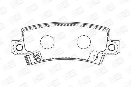 Колодки тормозные дисковые задние TOYOTA Corolla CHAMPION 572492CH (фото 1)