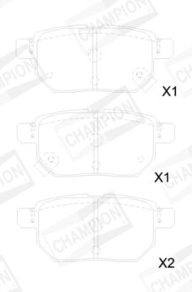 Колодки тормозные дисковые передние Toyota Prius (08-16), Corolla (13-19) (57263 CHAMPION 572632CH
