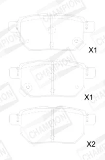 Колодки тормозные дисковые передние Toyota Prius (08-16), Corolla (13-19) (57263 CHAMPION 572632CH
