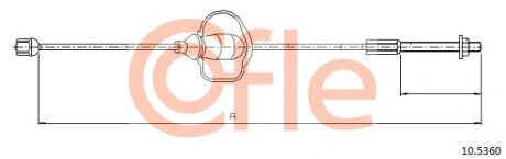 Трос ручного гальма FOCUS 01-05 COFLE 105360