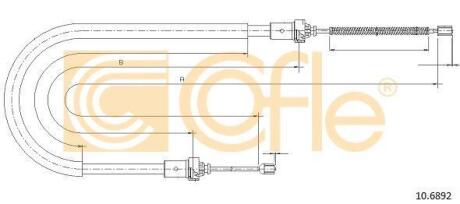 Трос ручн торм Dacia Logan 6001549112 COFLE 10.6892