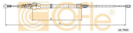 Трос ручного гальма L/P VW Golf 4/Audi A3/Bora L COFLE 107505