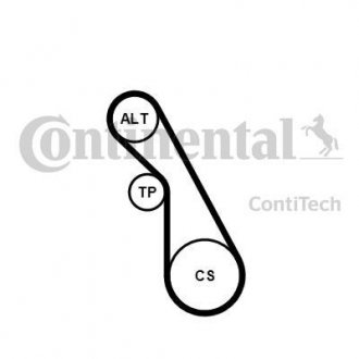 Комплект ременя генератора Contitech 5PK940K1