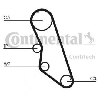 Комплект ременя ГРМ Contitech CT754K1