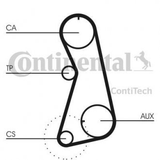 Комплект ременя ГРМ Contitech CT848K4