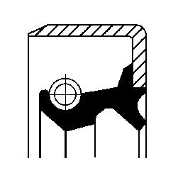 Сальник рульового механізму CORTECO 19016632B