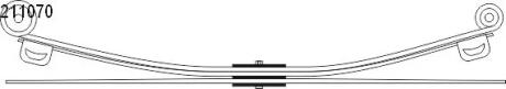 Рессора задняя (кол-во листов 2+1) 76x695/680 Ford Transit MK8 (13-) CS Germany 1021107000