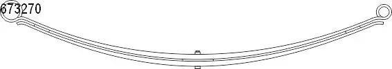 Ресора задня (кількість листів 2) HD 70x715/715 Citroen Jumper/Fiat Ducato/Peugeot Boxer (06-) (10.673.270.00) CS Germany 1067327000 (фото 1)