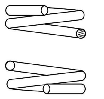 Пружина подвески задняя (кратно 2) Audi 80, 90 1.6-2.3 CS Germany 14950272