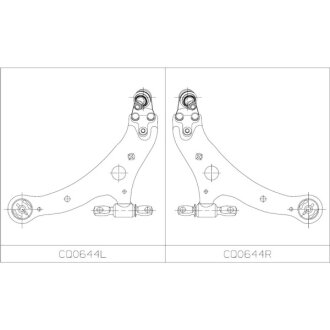 Важіль нижній R (з кульовою опорою) Toyota Camry 40/50 Highlander Lexus CTR CQ0644R