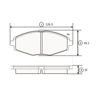 Колодка гальм. Daewoo Lanos 1.5, Matiz передн. OLD CKKD-2 CTR GK0430