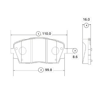 Колодки гальм KIA Picanto 11- передн. OLD CKKK-48 CTR GK0554