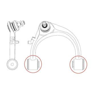 Сайлентблок важеля передня вісь верх Jeep Grand Cherokee 10- Dodge Durango 11-15 CTR GV1020