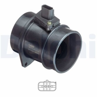 Фото датчик масової витрати повітря Delphi AF10380-12B1 Датчик масової витрати повітря Delphi AF10380-12B1