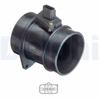 Датчик масової витрати повітря Delphi AF10380-12B1