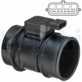 Датчик масової витрати повітря Delphi AF10497-12B1