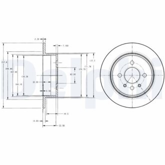 Фото диск гальмівний Delphi BG2202 Диск гальмівний Delphi BG2202